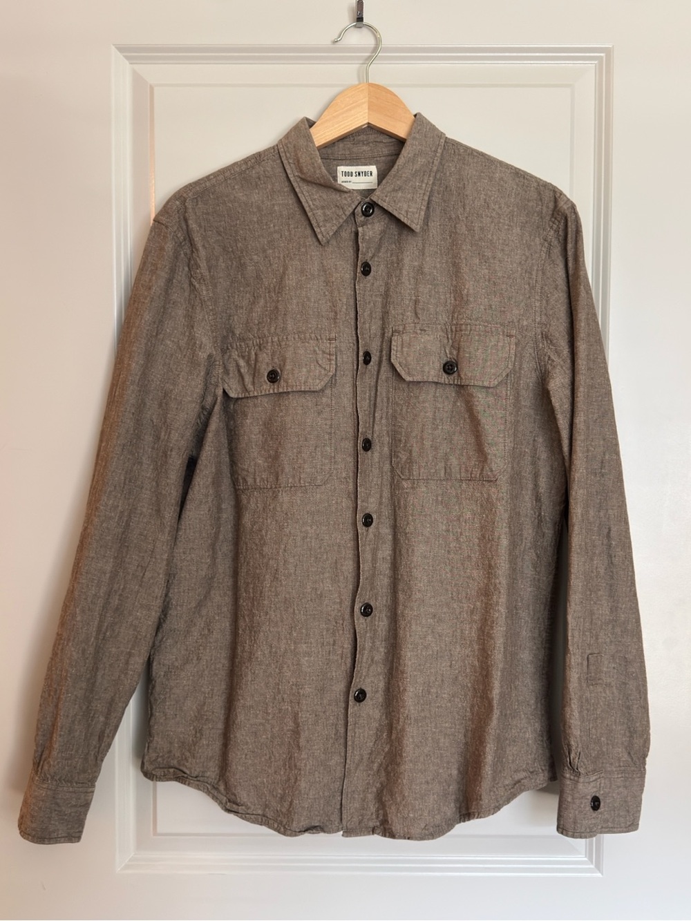 Todd Snyder Chambray Two-Pocket Utility Shirt